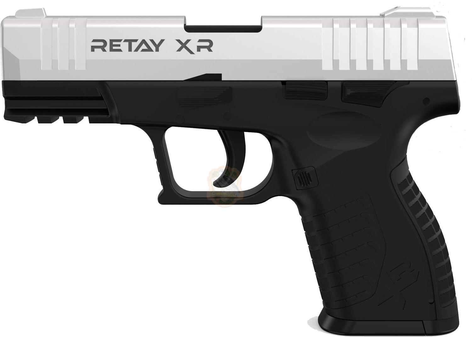 Пистолет стартовый Retay XR кал. 9 мм. Цвет - chrome Фото 1