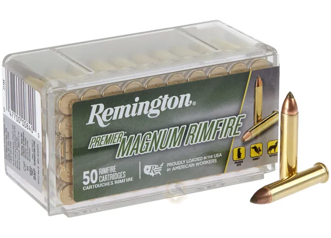 Набій Remington Premier Magnum Rimfire кал .22 WMR куля AccuTip-V 33 гр Фото 1