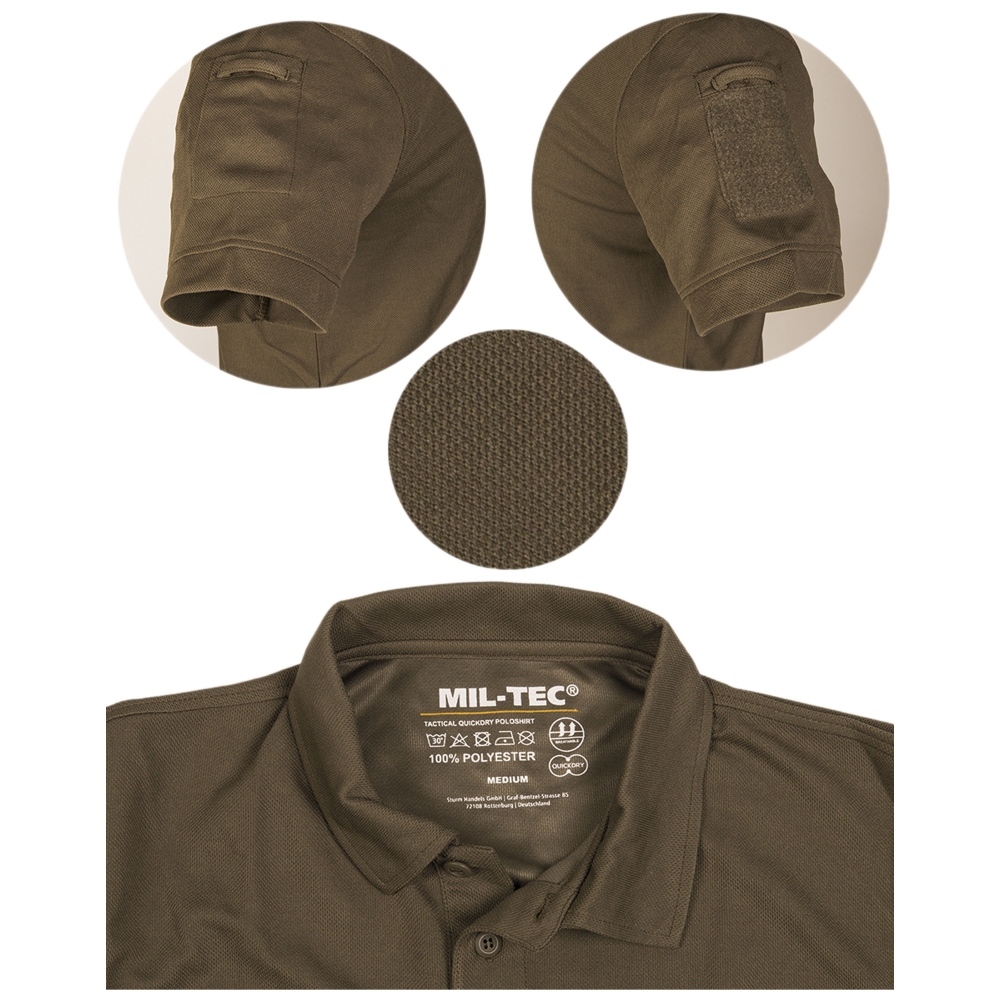 Поло Mil-Tec Polo Shirt Tactical Quickdry 1/2 Arm olive Фото 2