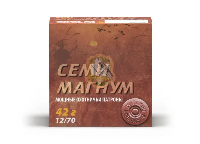 Патрон Тахо "Семи Магнум" кал.12х70 №4 42г Фото 1