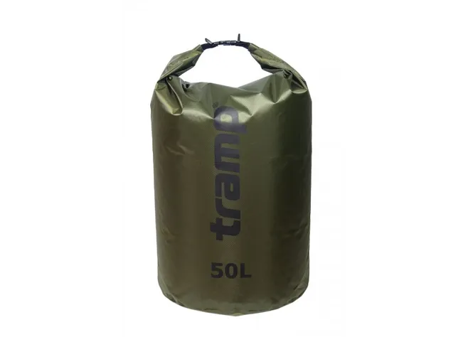 Гермомішок Tramp PVC Diamond Rip-Stop оливковий 50л Фото 1