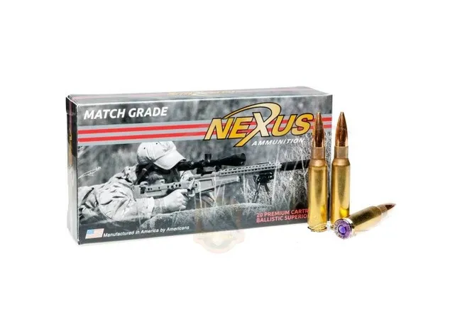 Патрон Nexus кал .308 Win куля Sierra MK HPBT маса 14.25 г Фото 1