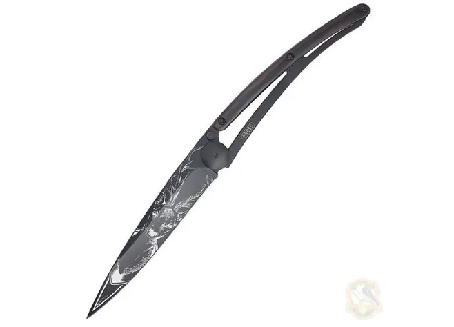 Ніж DEEJO TATTOO BLACK 37G, DEER Фото 2
