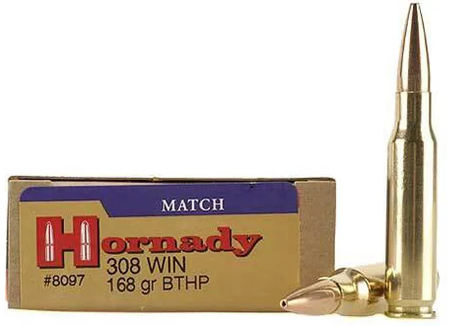 Патрон Hornady Match кал .308 Win пуля BTHP масса 168 гр (10.9 г) Фото 1