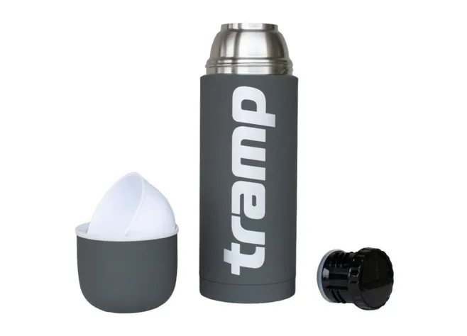 Термос Tramp Soft Touch 1.0 л сірий Фото 2