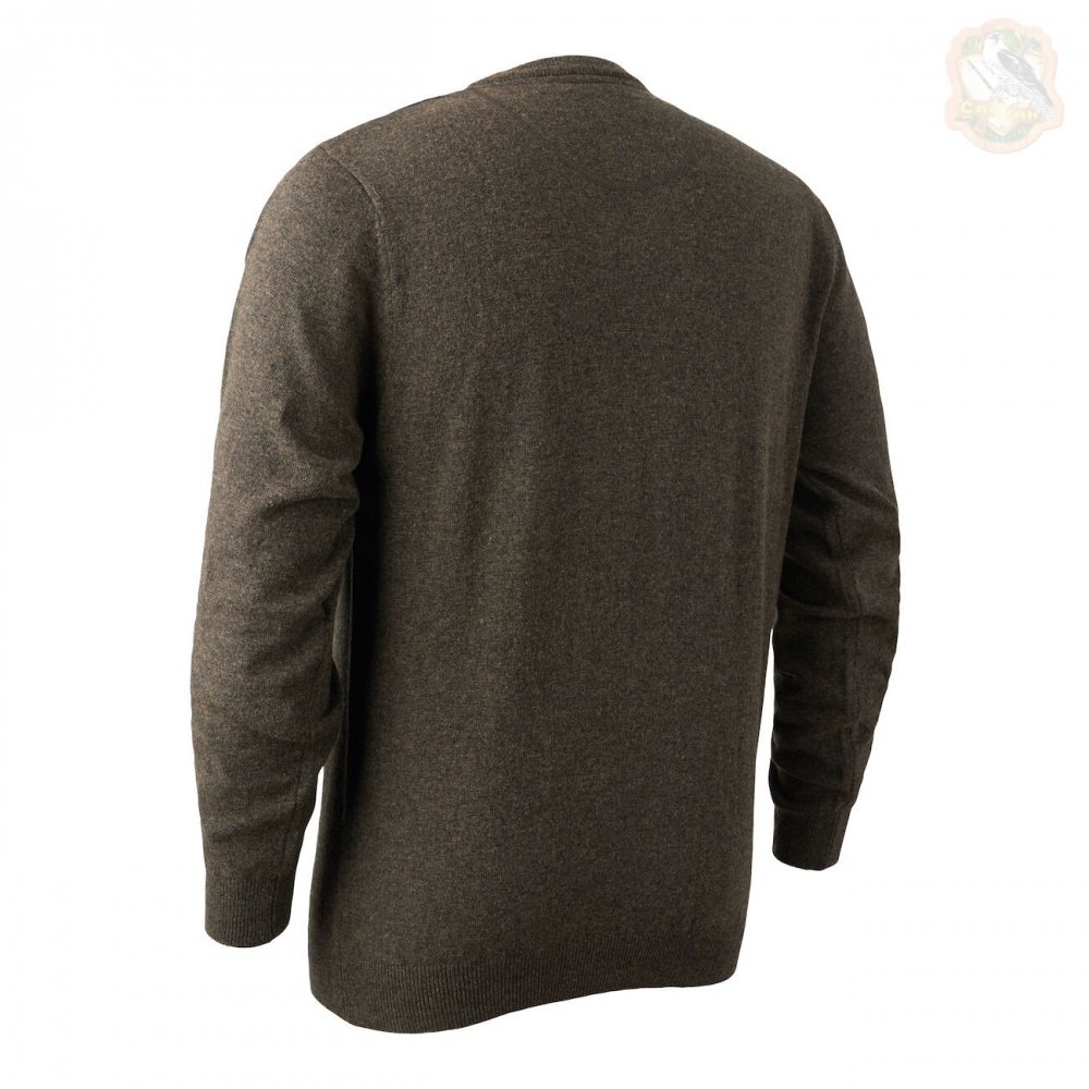 Кофта DeerHunter Brighton Knit V-neck (383 Dark elm) Фото 2