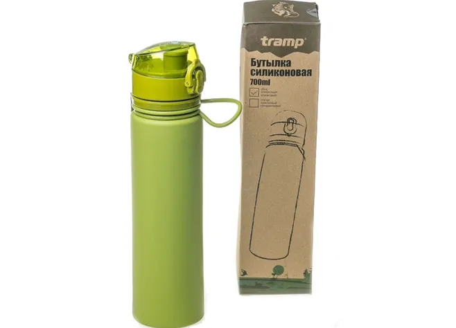 Бутылка силиконовая Tramp 700ml olive Фото 2