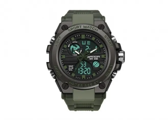 Годинник тактичний SANDA 739 Green-Black Фото 1
