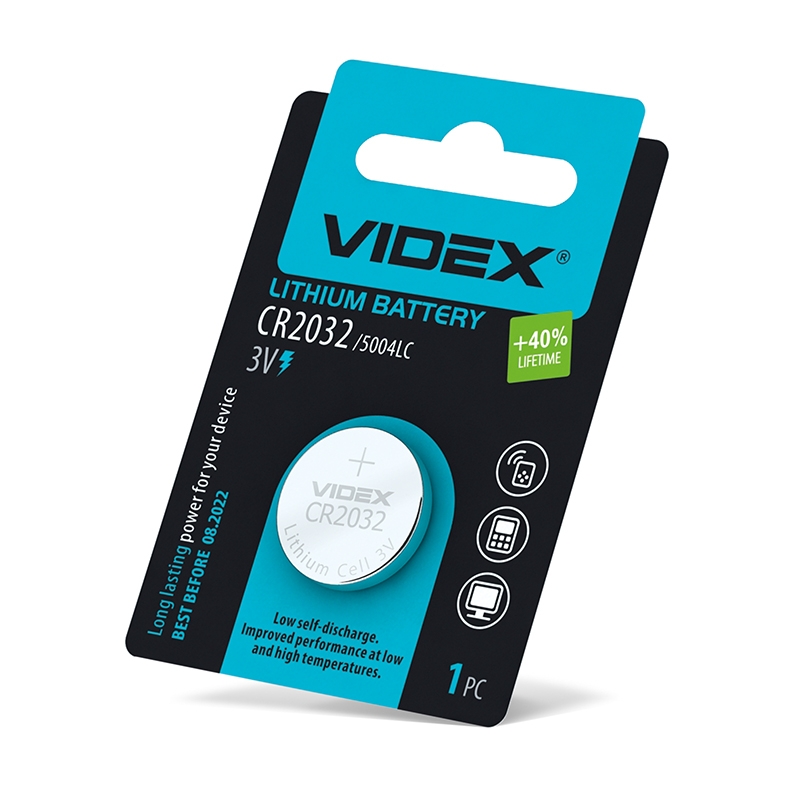Батарейка Videx CR2032 BLISTER CARD Фото 1