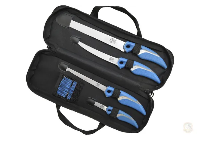 Набір ножів з точилкою Cuda Titanium Knife Set Фото 1
