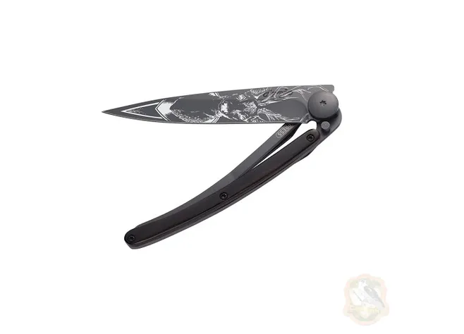 Ніж DEEJO TATTOO BLACK 37G, DEER Фото 1