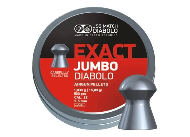 Пули пневматические JSB Exact Jumbo. Кал. 5.5 мм. Вес - 1.03 г. 500 шт/уп Фото 1