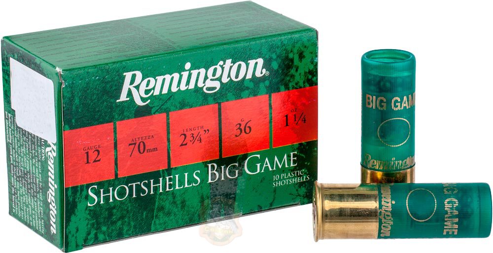 Набій Remington Big Game кал. 12/70 дріб №4/0 36 г Фото 1