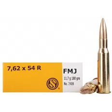 Набій Sellier & Bellot Training кал. 7,62x54 R куля FMJ маса 11,7 г/ 180 гран