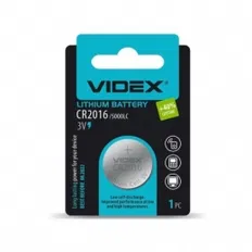 Батарейка Videx СR2016 1pc BLISTER CARD