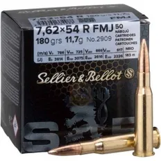 Набій Sellier & Bellot кал. 7,62x54 R куля FMJ маса 11,66 г/ 180 гран