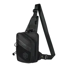 Сумка M-Tac Sling Pistol Bag Elite Hex з липучкою Black 