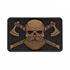 Нашивка M-Tac Bearded Skull 3D PVC Black/Coyote