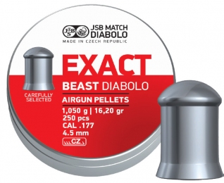 Пули пневматические JSB Diabolo Exact Beast. Кал. 4.52 мм. Вес - 1.05 г. 250 шт/уп