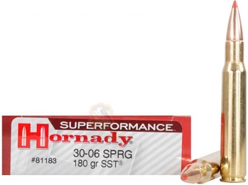 Патрон Hornady Superformance кал .30-06 пуля SST масса 180 гр (11.7 г)