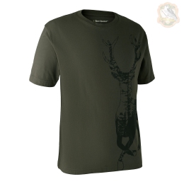 Футболка DeerHunter T-Shirt with Deer (378 Bark green)