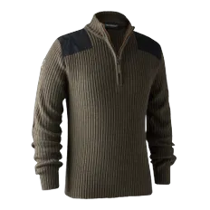 Светр DeerHunter Rogaland Knit w.zip neck (Brown Leaf Melange)
