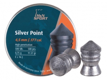 Кулі пневматичні H&N Silver Point Кал. 4.5 мм. Вага - 0.75 г. 500 шт/уп