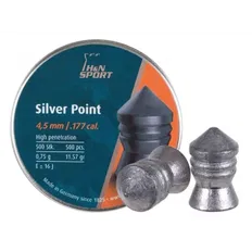 Кулі пневматичні H&N Silver Point Кал. 4.5 мм. Вага - 0.75 г. 500 шт/уп