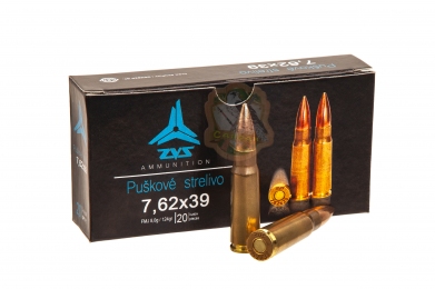 Набій нарізний ZVS кал 7.62x39 124gr (8,04г.)