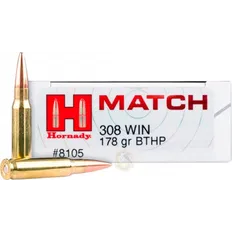 Набій Hornady Match кал .308 Win куля BTHP маса 178 гр (11.5 г)