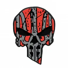Нашивка M-Tac Ukrainian Punisher 3D PVC Red/Black