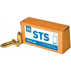 Патрон STS кал. 9x21 куля FMJ RN маса 124 гр/8 г