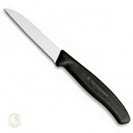 Нож кухонный Victorinox SwissClassic 8см, серрейтор,черный