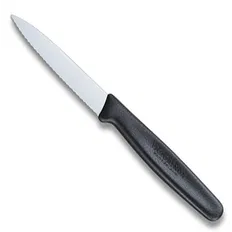 Ніж кухонний Victorinox Standart 8см, серрейтор, чорний