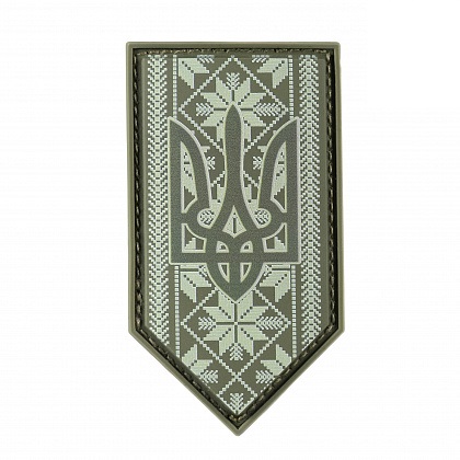 Нашивка M-Tac Тризуб на вишиванці PVC Olive