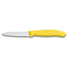Нож кухонный Victorinox SwissClassic, 8 см, серрейтор, желтый