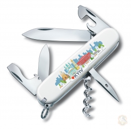 Нож Victorinox Swiss Army Spartan белый с логотипом "Киев"