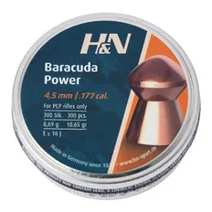 Кулі пневматичні H&N Baracuda Power. Кал. 4.5 мм. Вага - 0.69 г