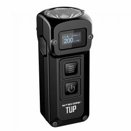 Надпотужний наключний ліхтар з OLED дисплеєм Nitecore TUP, чорний