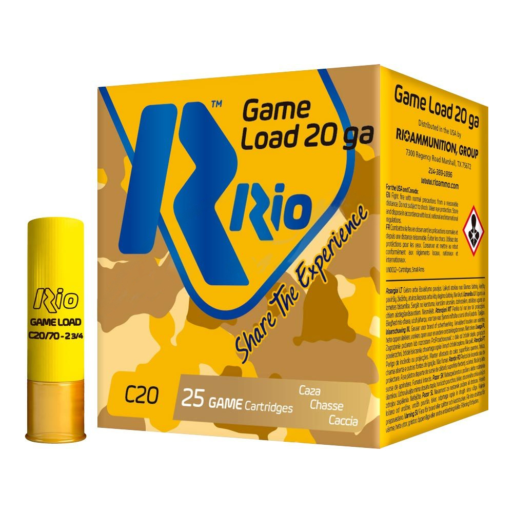 Патрон RIO Load Game C20 кал. 20/70 дріб №00 (4,5 мм) наважка 28 г