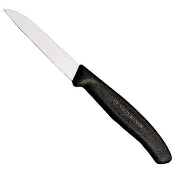 Ніж кухонний Victorinox SwissClassic для чищення овочів та фруктів, 8см, чорний