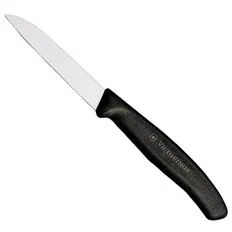 Ніж кухонний Victorinox SwissClassic для чищення овочів та фруктів, 8см, чорний