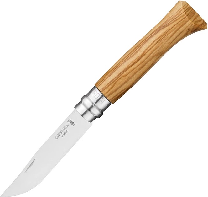 Нож Opinel №8 Inox. Рукоятка – оливковое дерево