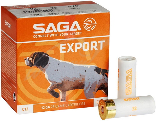 Набій Saga EXPORT кал. 12/70 дріб №4/0 (5 мм) 32 г
