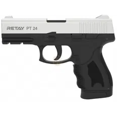 Пистолет стартовый Retay PT24 кал. 9 мм. Цвет - chrome
