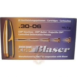 Патрон Blaser кал. 30-06 пуля CDP масса 10,7 грамм/ 165 гран