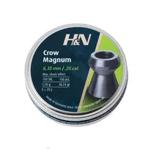 Кулі пневматичні H&N Crow Magnum. Кал. 6.35 мм. Вага - 1.7 г. 150 шт/уп