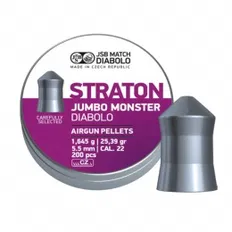 Кулі пневматичні JSB Diabolo Straton Jumbo Monster Кал. 5.51 мм. Вага - 1.64 г. 200 шт/уп