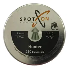 Кулі пневматичні Spoton Hunter кал. 4,5мм. Вага - 0,63 г. 250 шт/уп