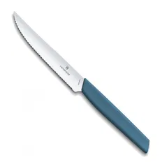 Ніж Victorinox Swiss Modern Steak 12 см, серрейтор, блакитний